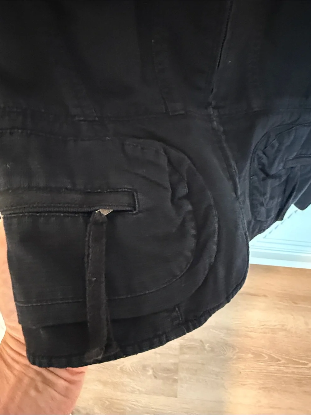 Intuitions  Black Stand-Collar Utility Jacket